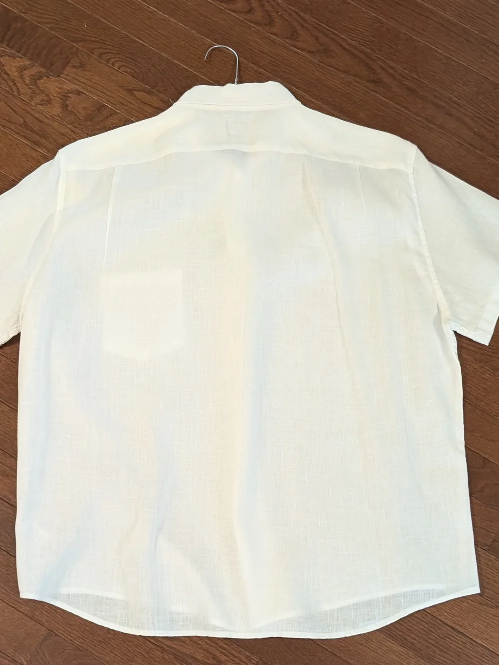 J. Crew: White Linen Blend Short-Sleeve Button-Down Shirt - XXL